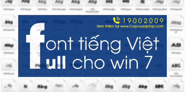 Font tiếng Việt cho win 7