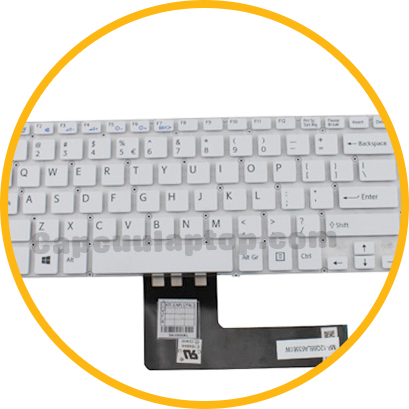 thumbnail image 2 of White Canadian Keyboard For Sony SVF154B1EL, SVF152C29L, SVF152A29L – Unbranded Replacement 2 of 4